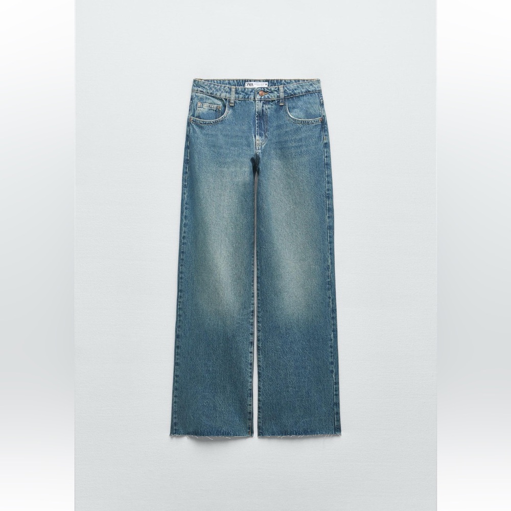 Zara Blue Low Rise Jeans